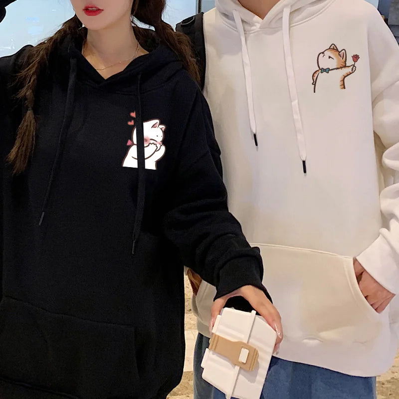 Cat Cute Couple Hoodies
