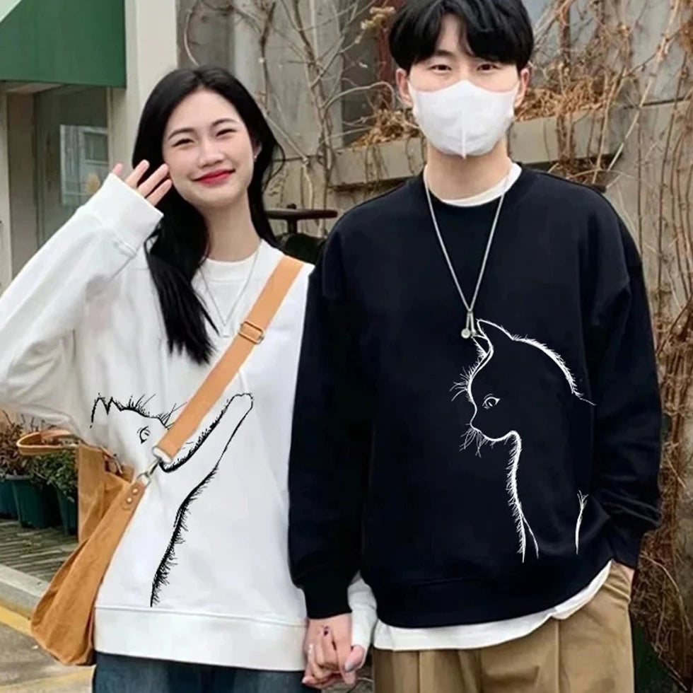 Cat Matching Couple Sweatshirts