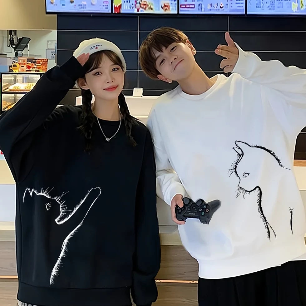Cat Matching Couple Sweatshirts
