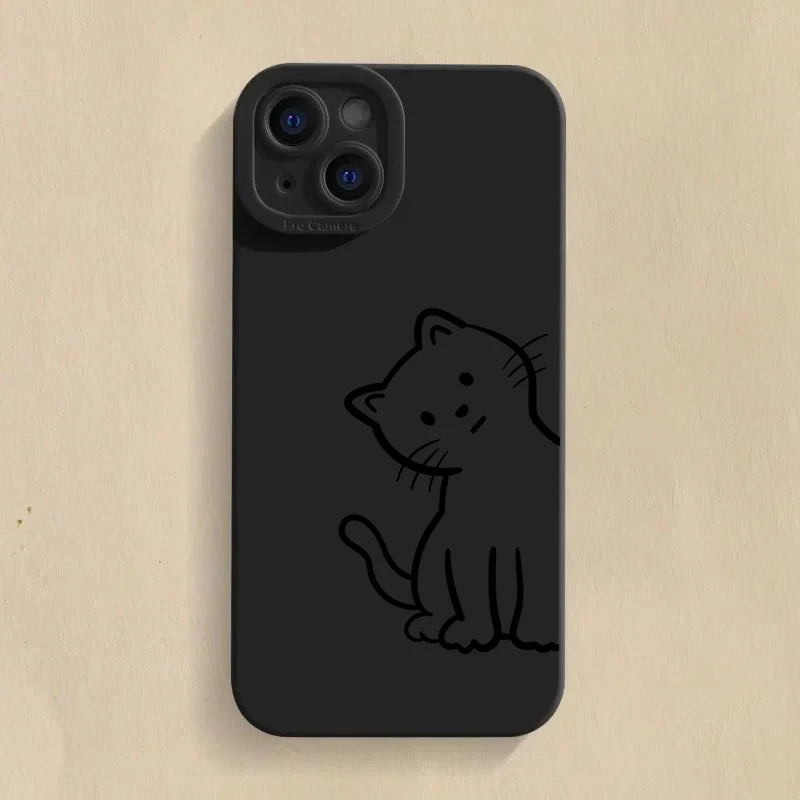 Cats Couple Silicone Phone Case