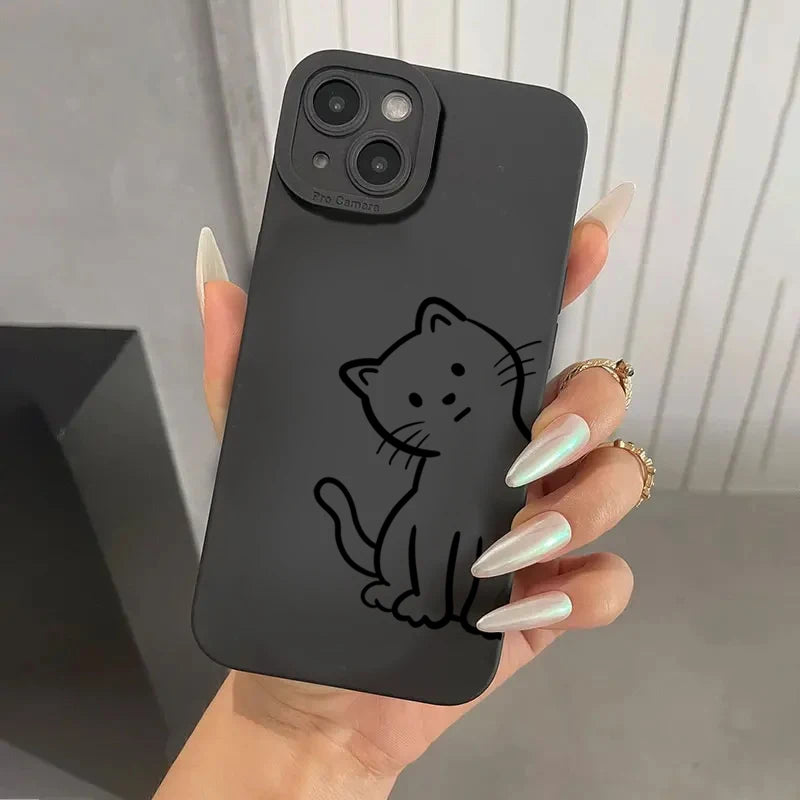 Cats Couple Silicone Phone Case