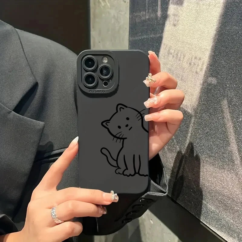 Cats Couple Silicone Phone Case