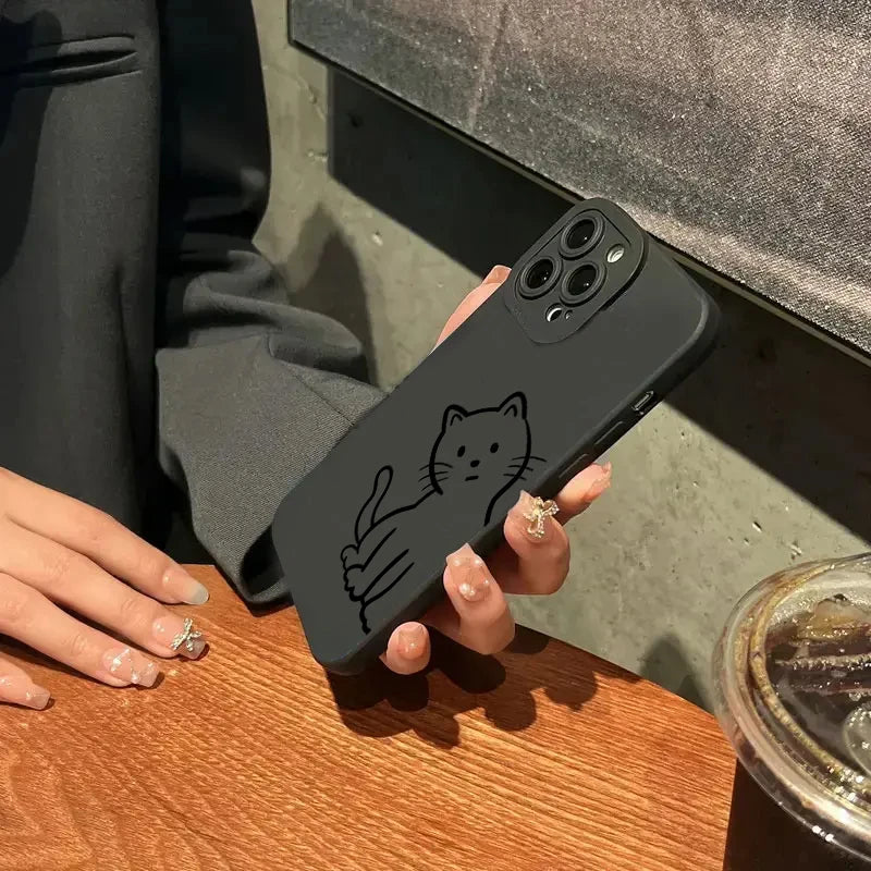 Cats Couple Silicone Phone Case