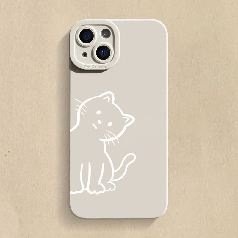 Cats Couple Silicone Phone Case