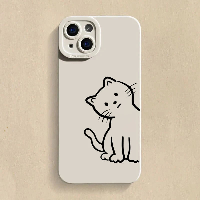 Cats Couple Silicone Phone Case