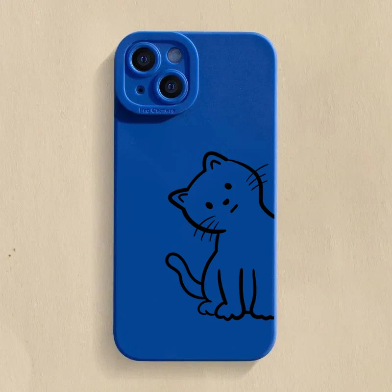 Cats Couple Silicone Phone Case