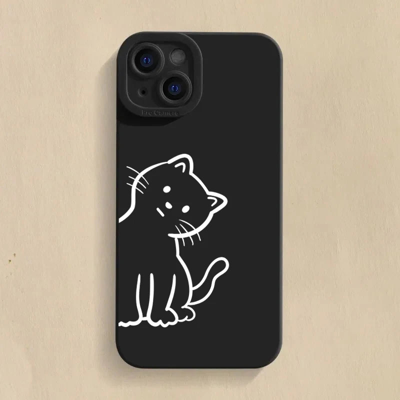 Cats Couple Silicone Phone Case