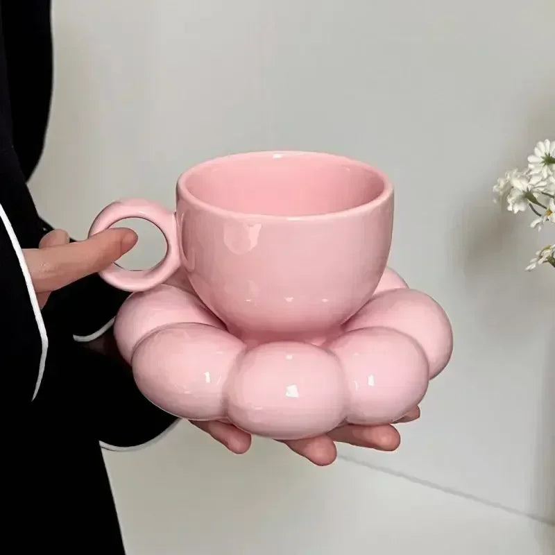 Ceramic Coffee Cup and Saucer Set