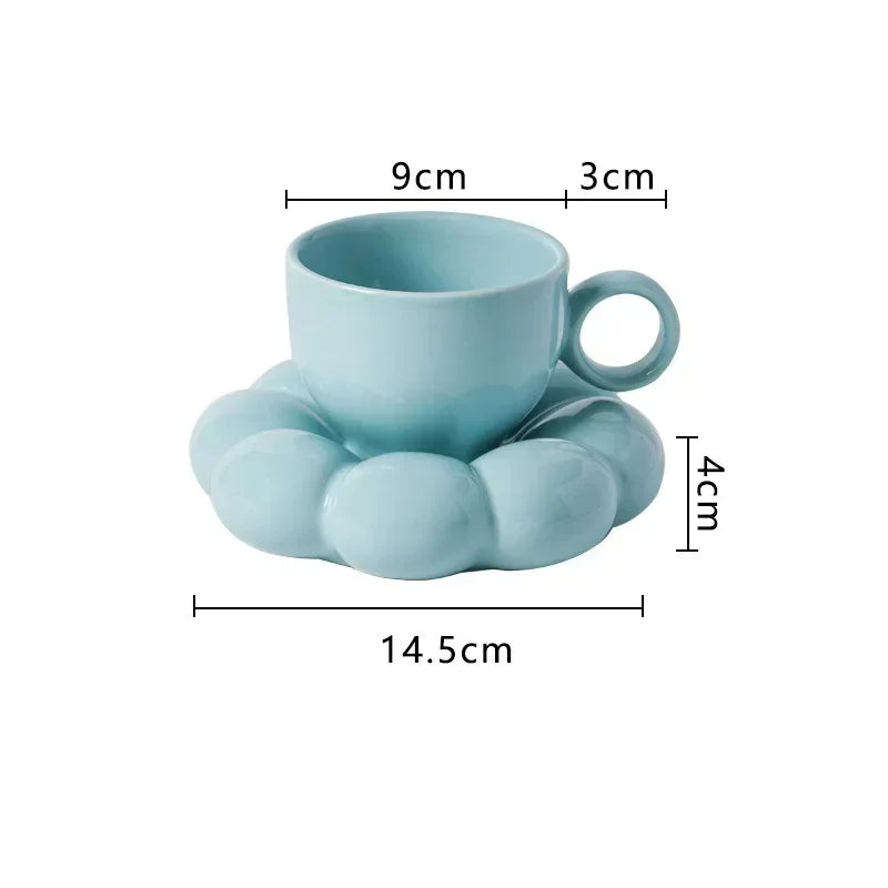 Ceramic Coffee Cup and Saucer Set
