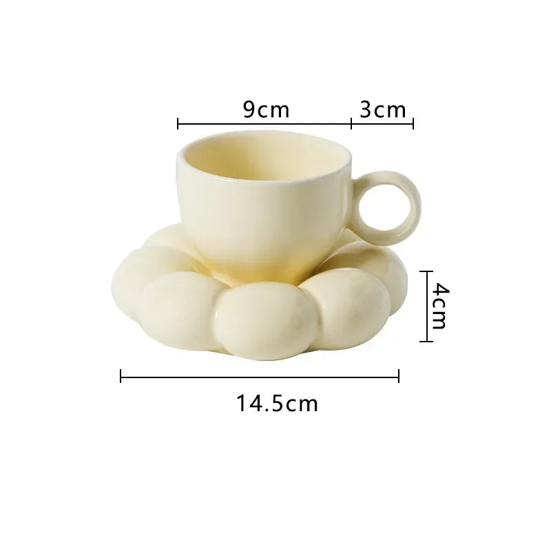Ceramic Coffee Cup and Saucer Set