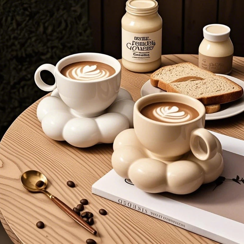 Ceramic Coffee Cup and Saucer Set