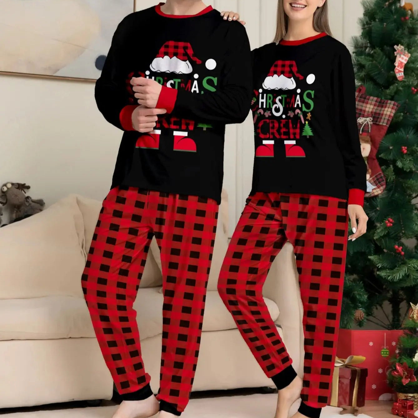 Christmas Pajama Couple