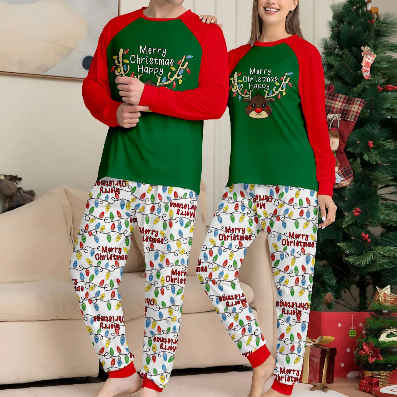 Christmas Pajamas Matching Couple