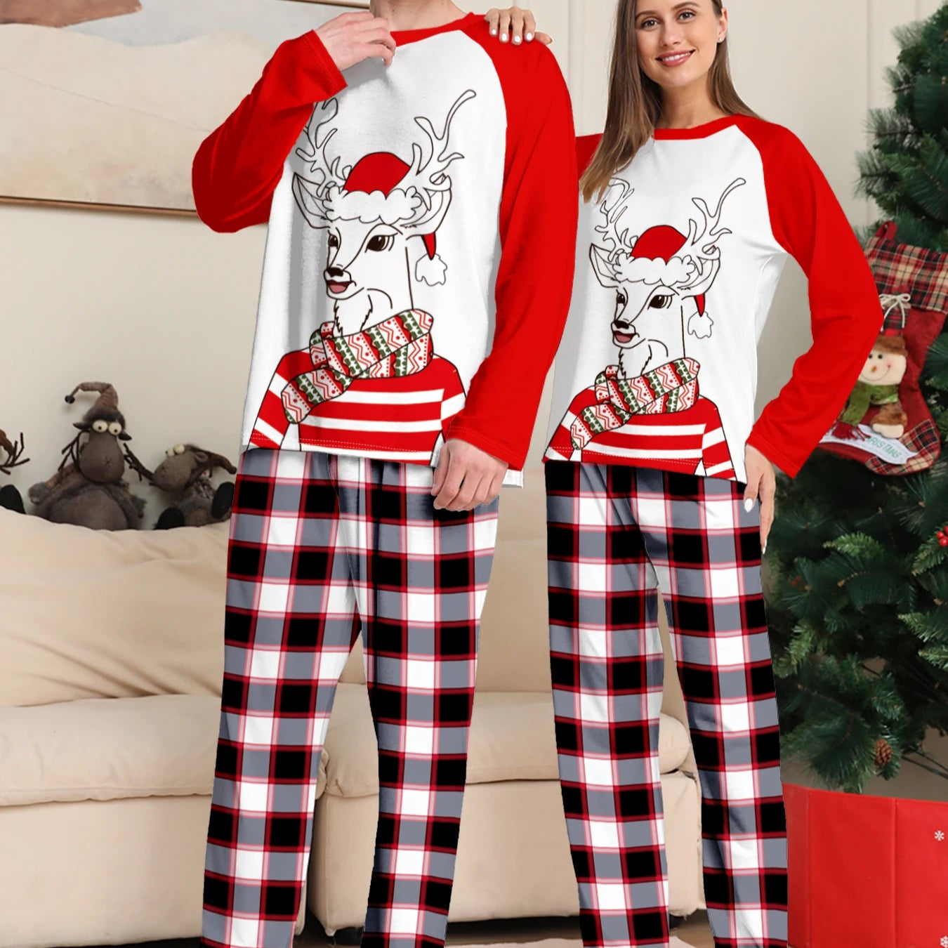 Christmas Pajamas with Reindeer