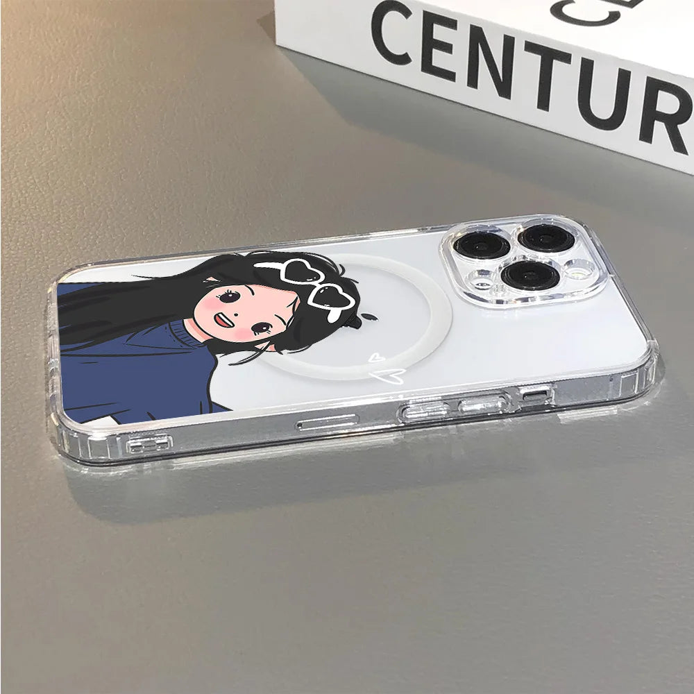 Clear Couple Phone Cases His Hers