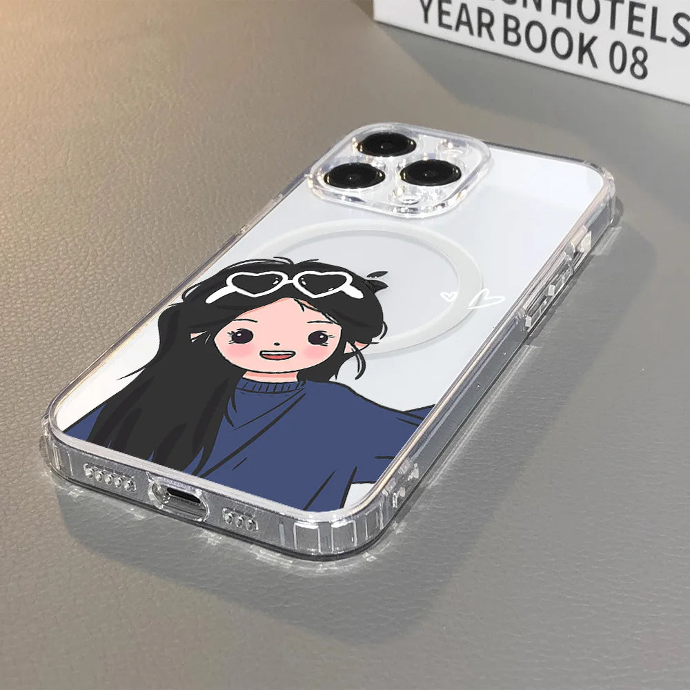 Clear Couple Phone Cases His Hers