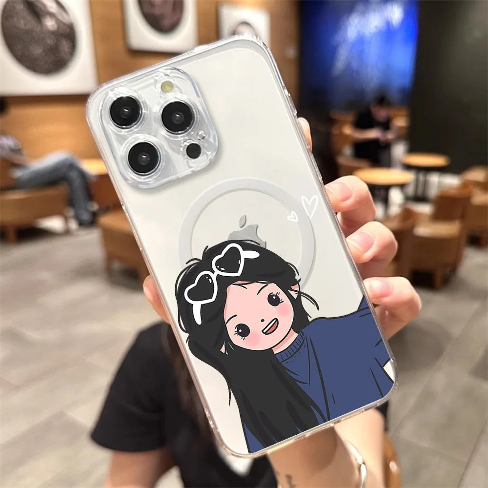 Clear Couple Phone Cases His Hers