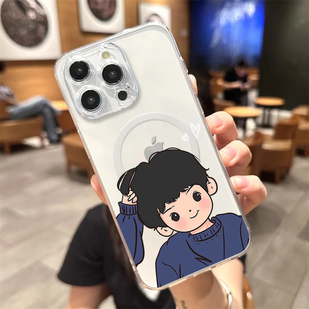 Clear Couple Phone Cases His Hers