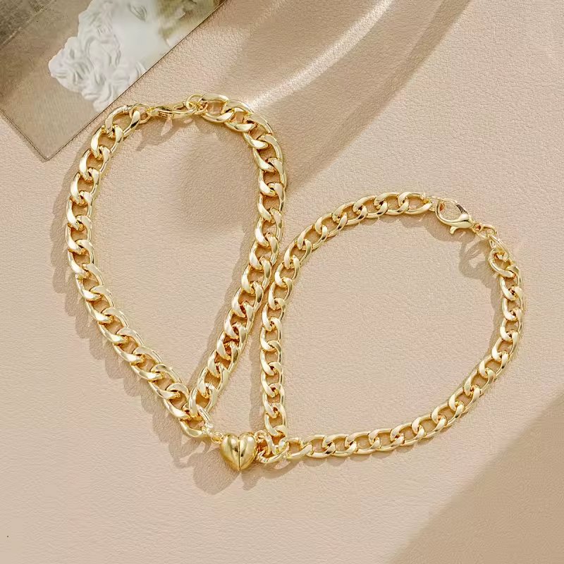 Couple Bracelet Magnetic Heart