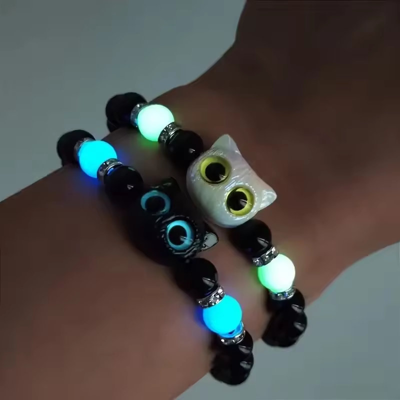 Couple Cat Glow Bracelet