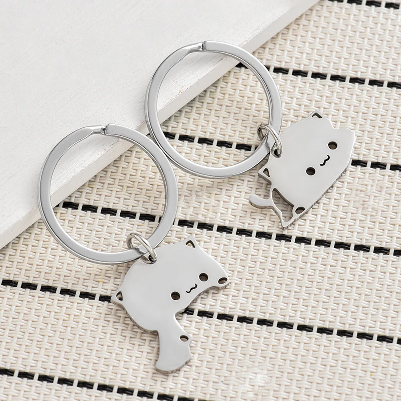 Couple Cat Keychain