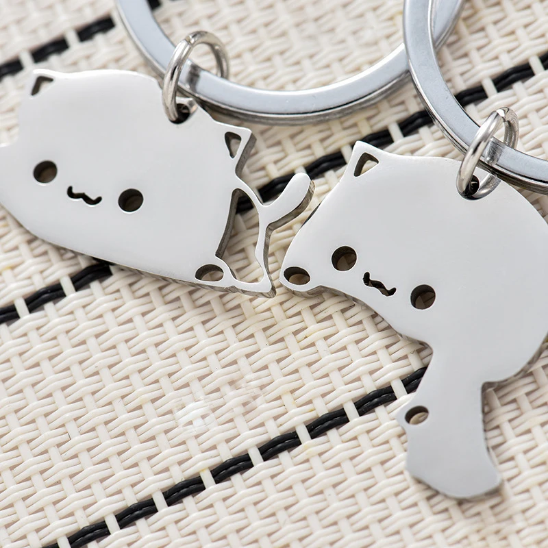 Couple Cat Keychain