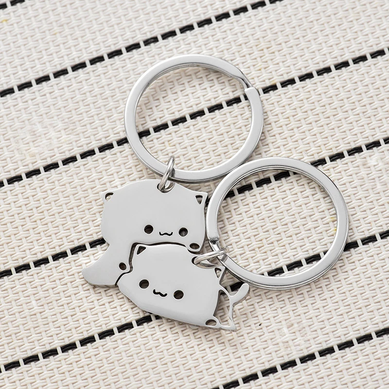 Couple Cat Keychain