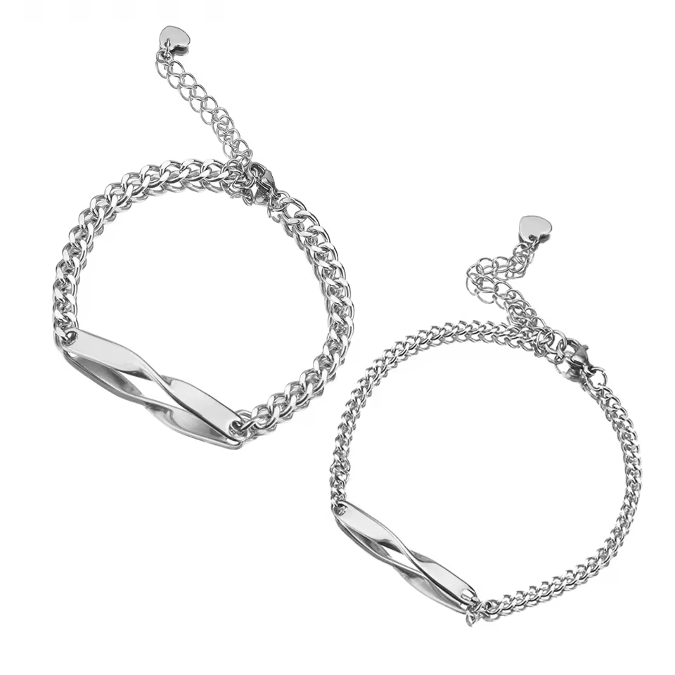 Couple Curb Bracelet