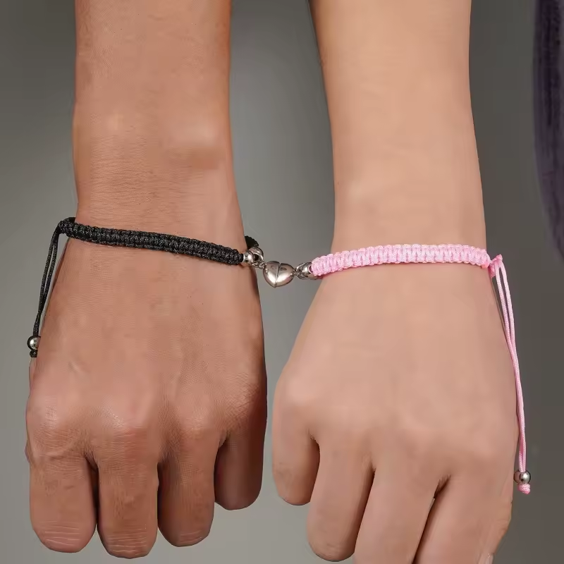 Couple Heart Magnetic Bracelet