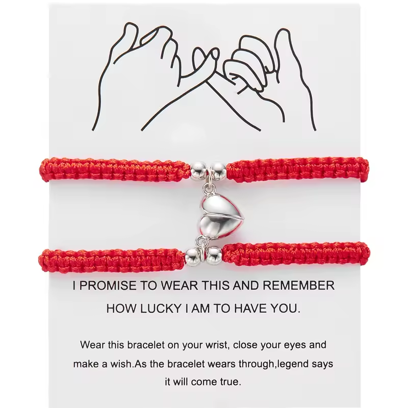 Couple Heart Magnetic Bracelet