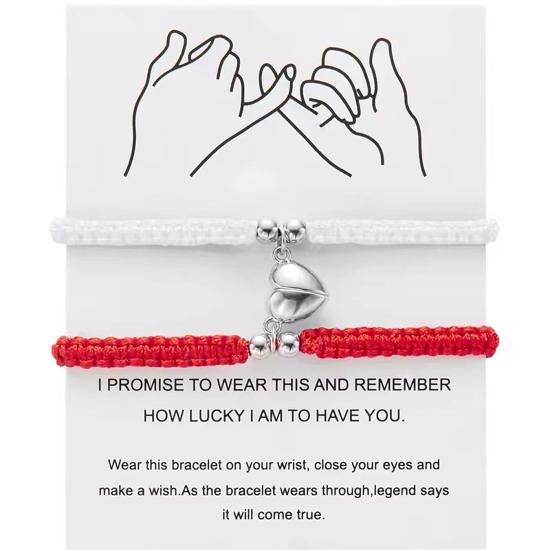 Couple Heart Magnetic Bracelet