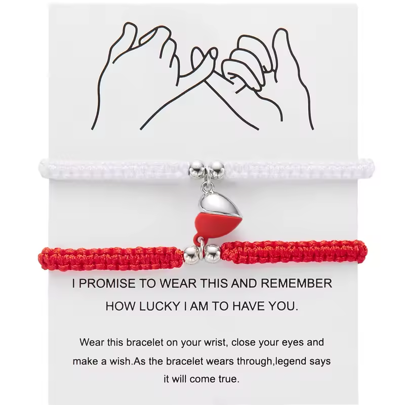 Couple Heart Magnetic Bracelet