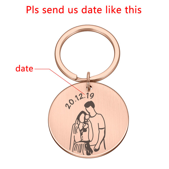 Couple Keychains with Names