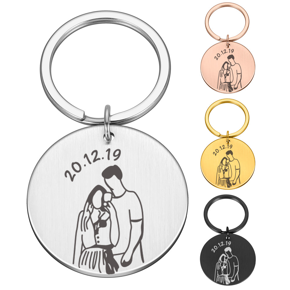 Couple Keychains with Names
