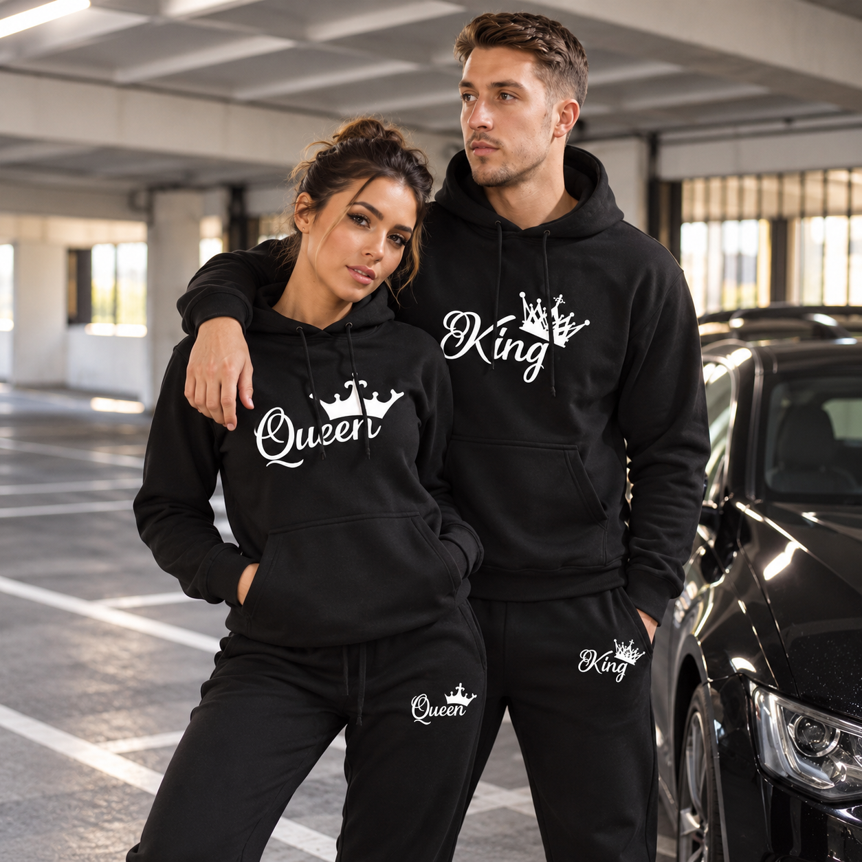Couples matching tracksuit king set