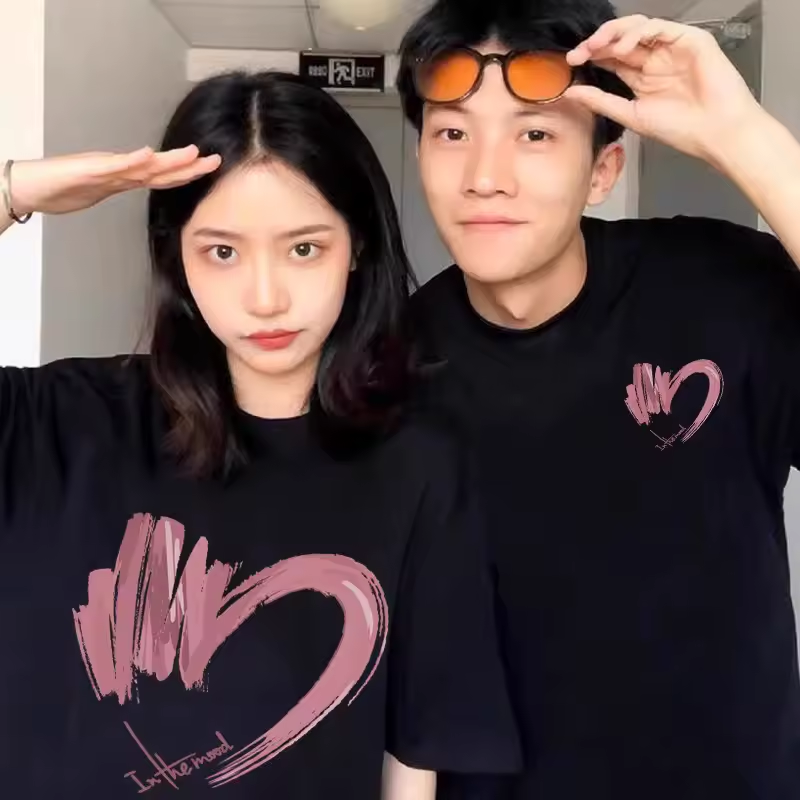 Couple Shirt Heart Design