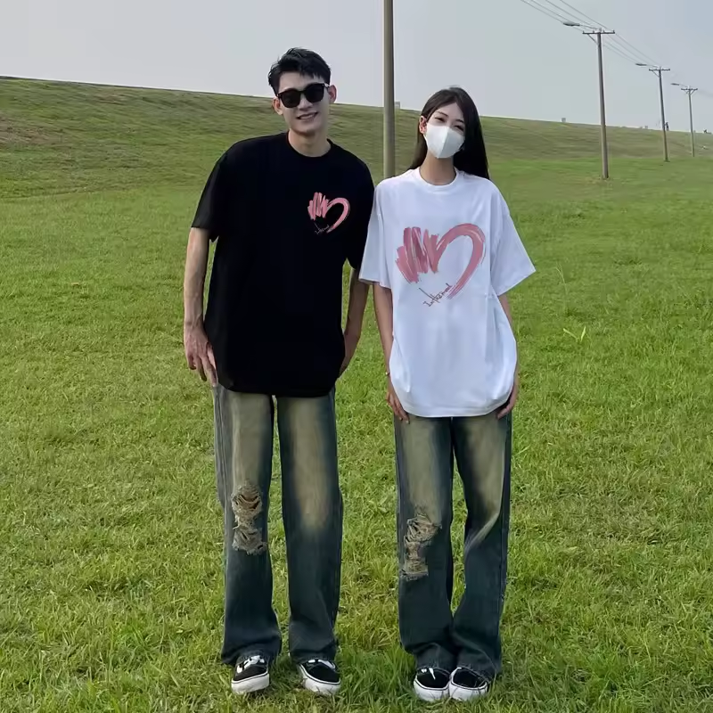 Couple Shirt Heart Design