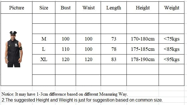 Couple Cop Halloween Costumes