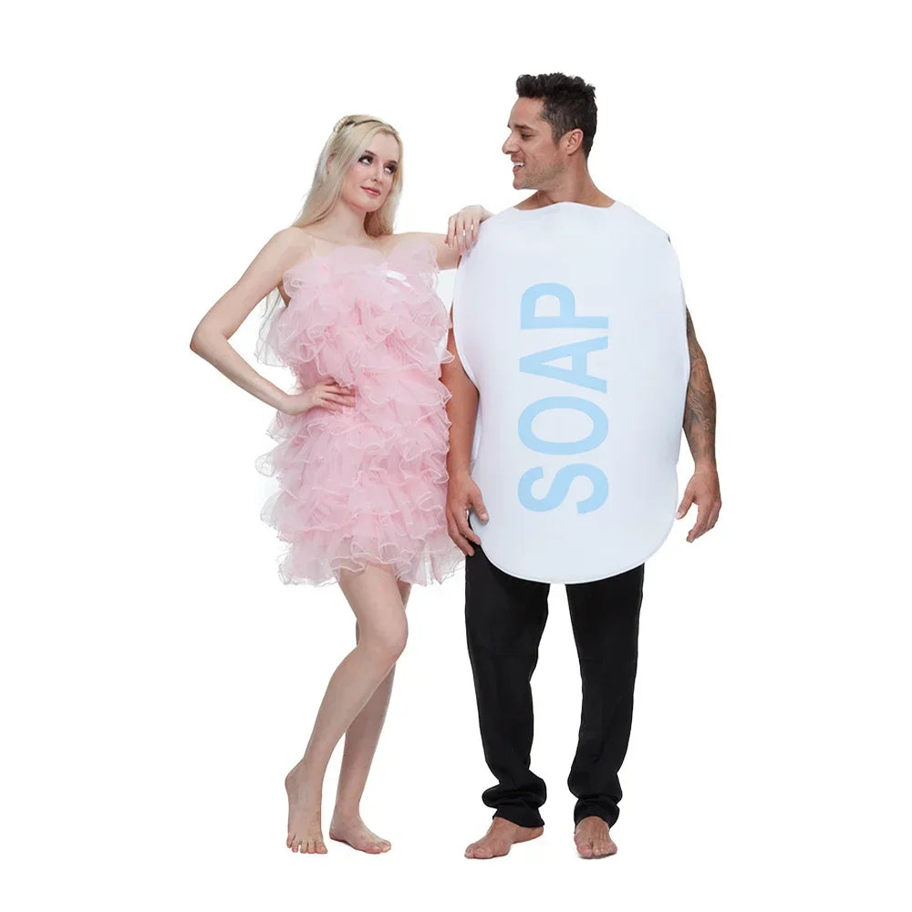 Couple Halloween Costumes Soap and Loofah