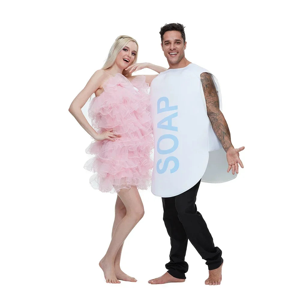 Couple Halloween Costumes Soap and Loofah