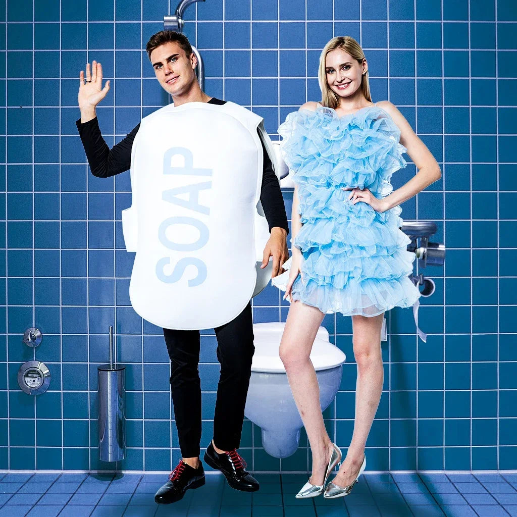 Couple Halloween Costumes Soap and Loofah