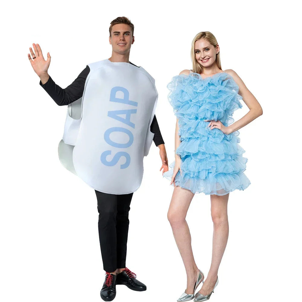 Couple Halloween Costumes Soap and Loofah