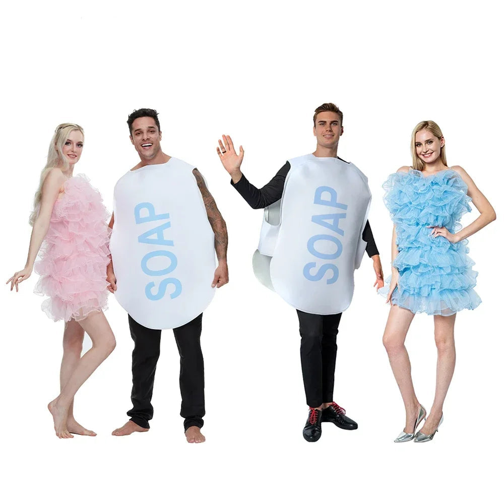 Couple Halloween Costumes Soap and Loofah