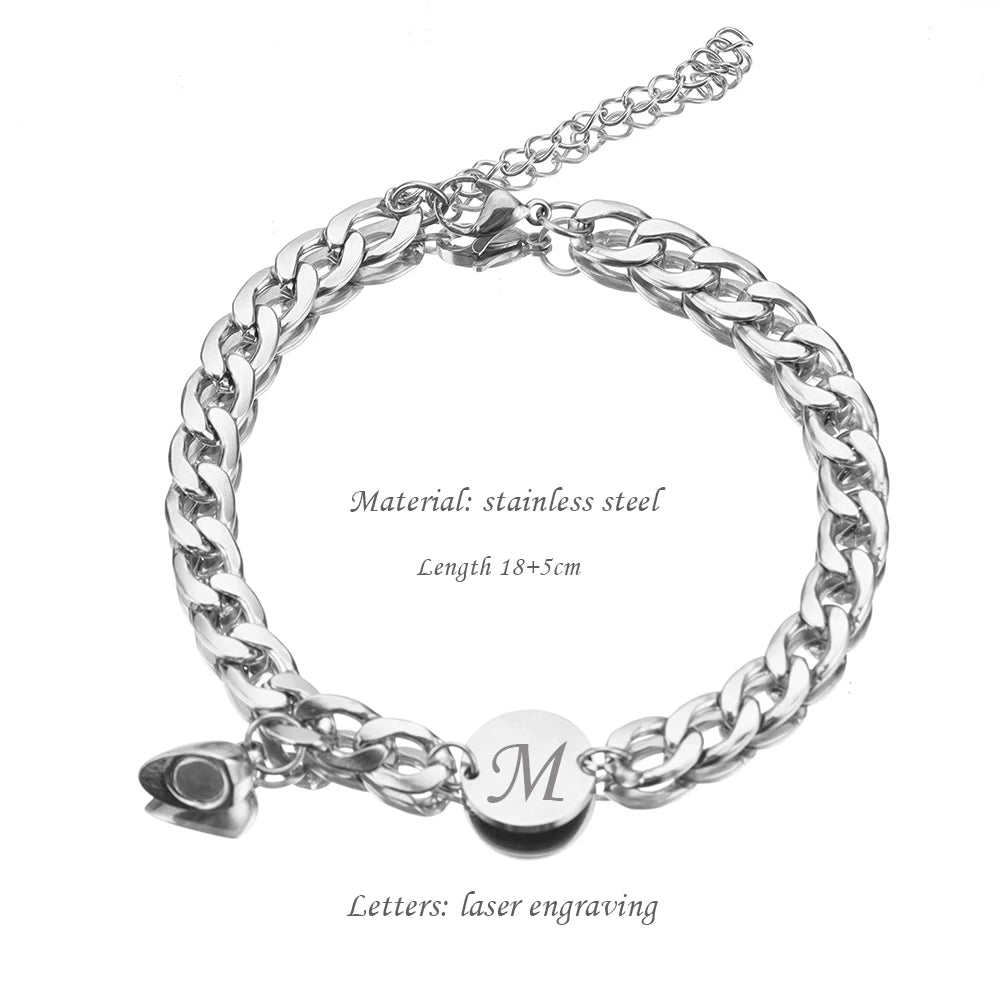 Couple Heart Magnet Bracelet
