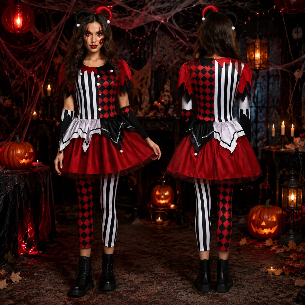 Couple Jester Halloween Costumes