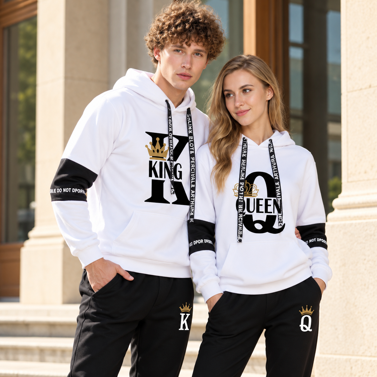 Matching couple tracksuits