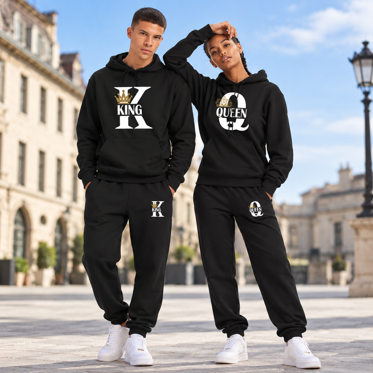 Matching track suits for couples