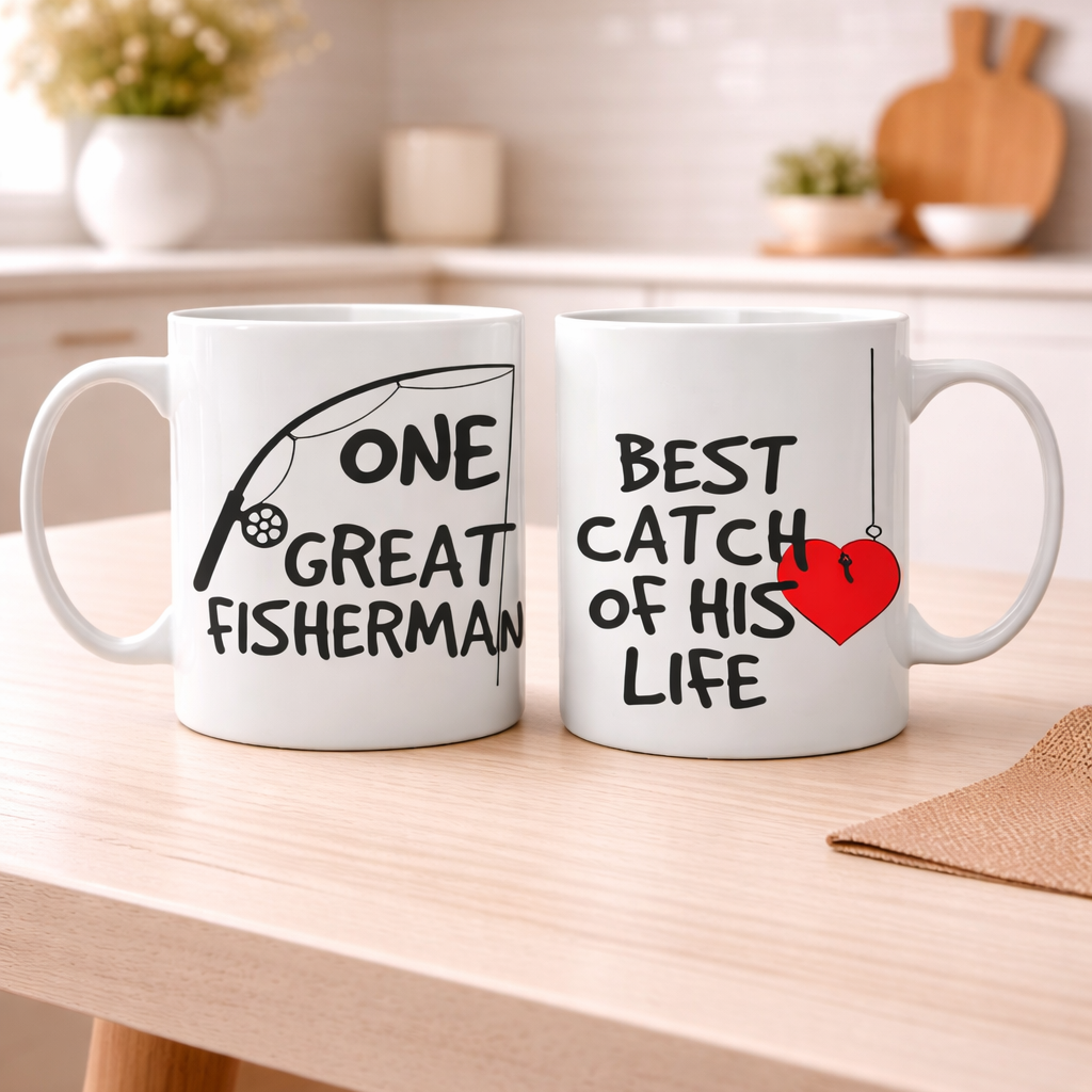 Couple Mugs Fishing