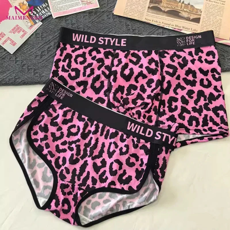 Couple Underwear Pink Leopard