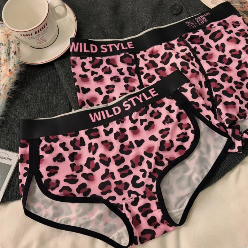Couple Underwear Pink Leopard